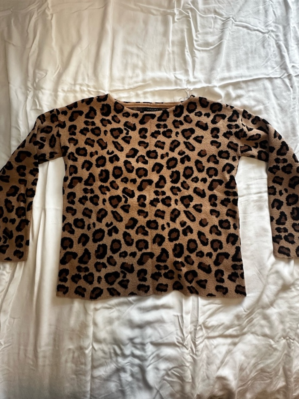 Tahari Leopard Print Sweater - Brown/Black